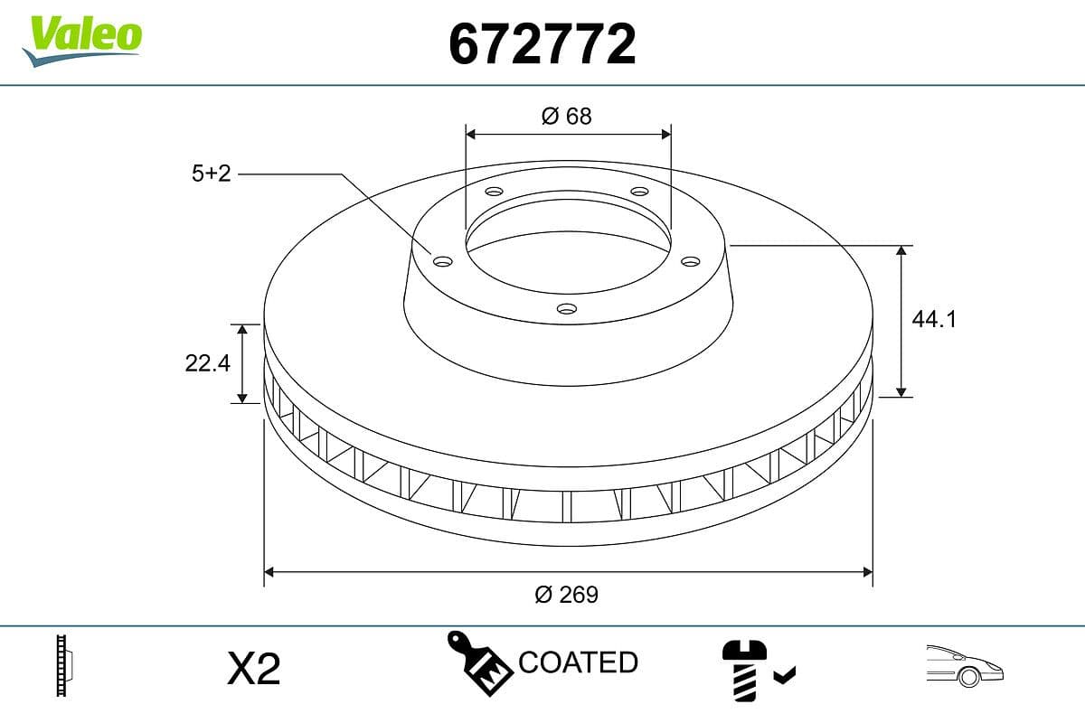 Disc frana VALEO 672772