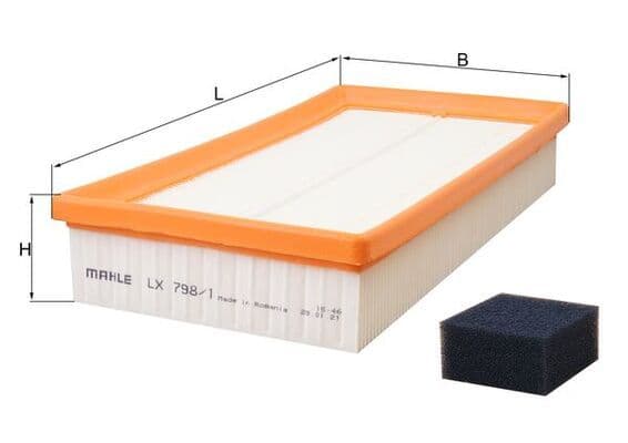 Filtru aer MAHLE LX 798/1