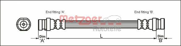 Furtun frana METZGER 4111168