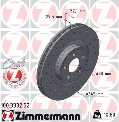 Disc frana ZIMMERMANN SPORT Z 100.3332.52