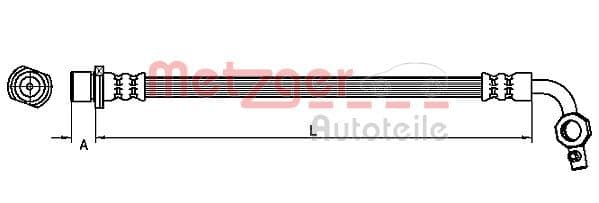Furtun frana METZGER 4110100