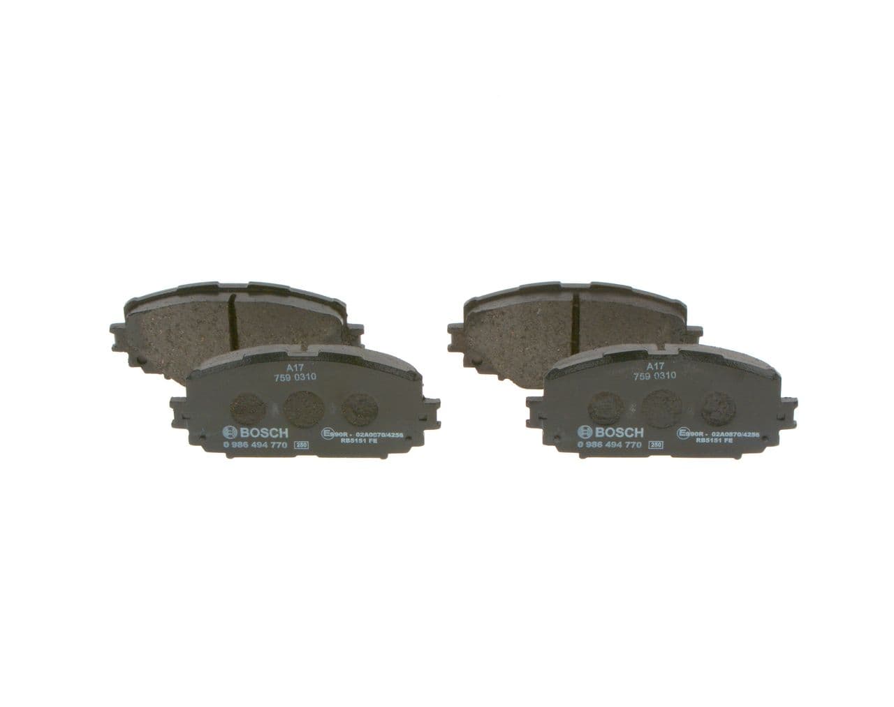 set placute frana,frana disc BOSCH 0 986 494 770