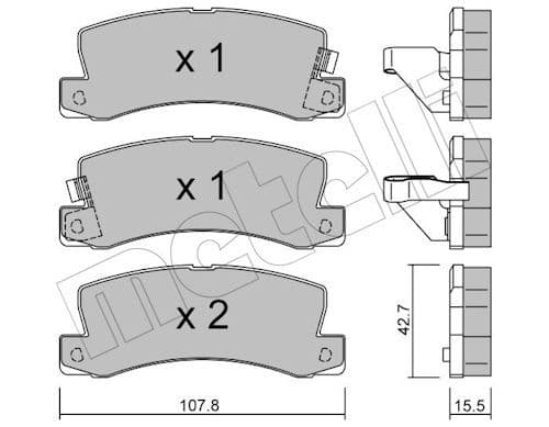 set placute frana,frana disc METELLI 22-0161-0