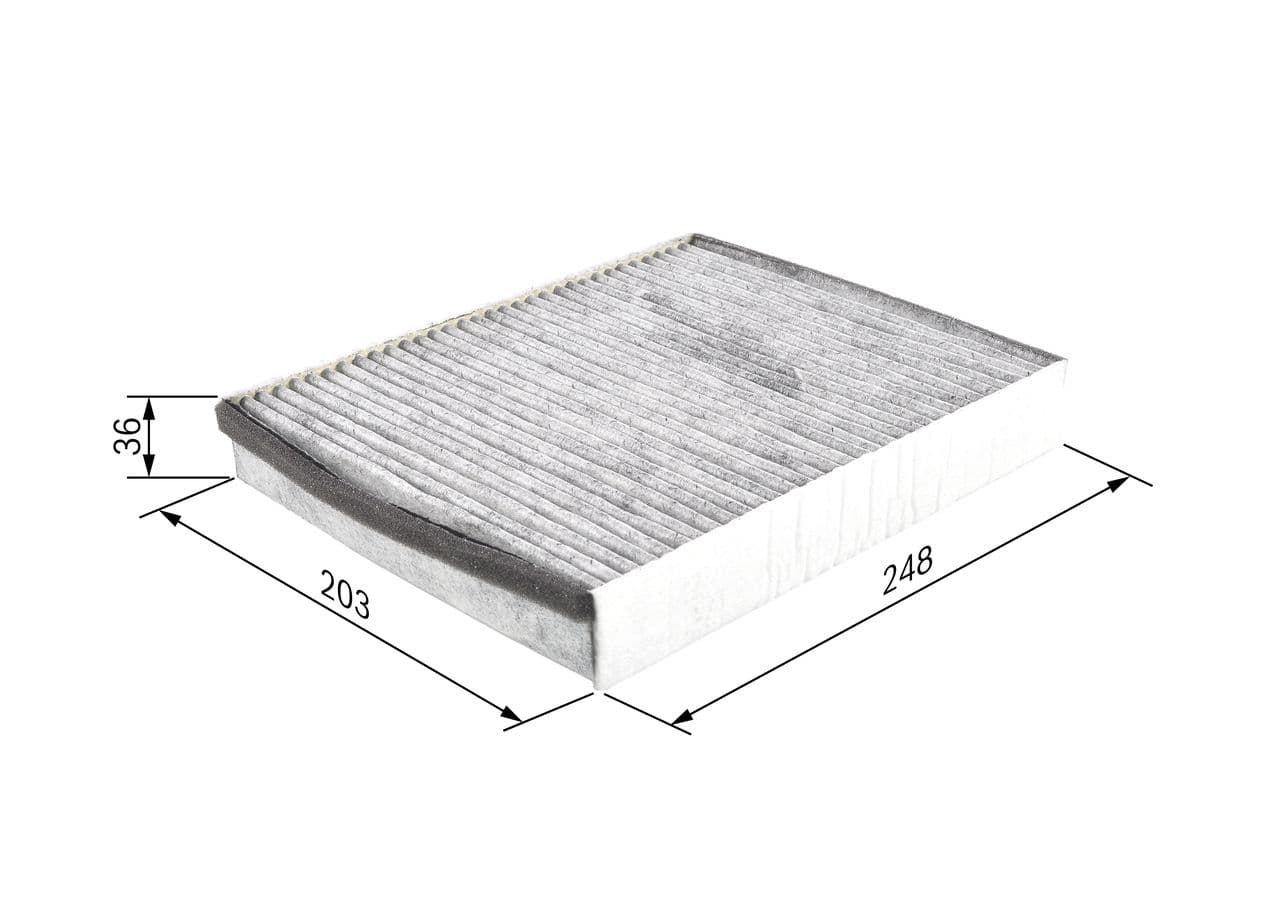 Filtru, aer habitaclu BOSCH 1 987 432 598