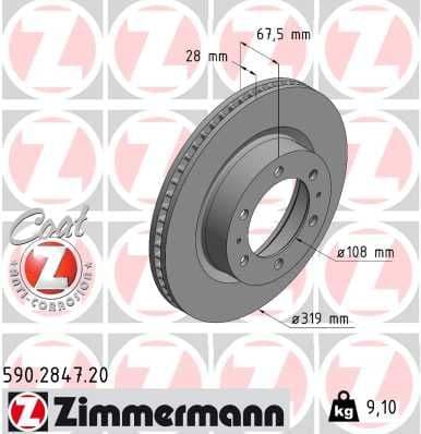 Disc frana ZIMMERMANN COAT Z 590.2847.20