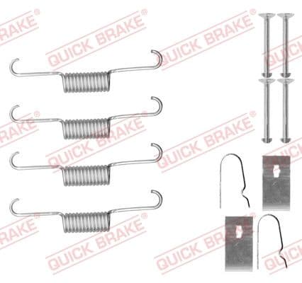 set accesorii, saboti frana parcare QUICK BRAKE 105-0884