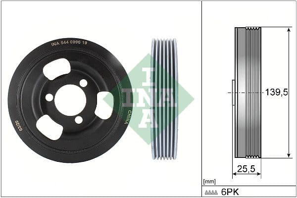 Fulie curea, arbore cotit Schaeffler INA 544 0096 10