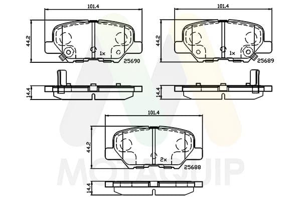 set placute frana,frana disc MOTAQUIP LVXL1763