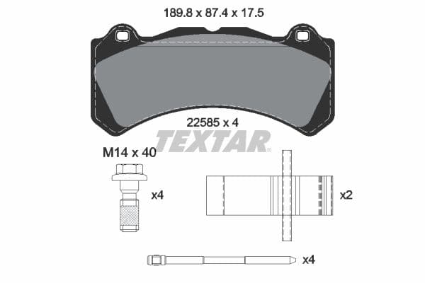 set placute frana,frana disc TEXTAR 2258501