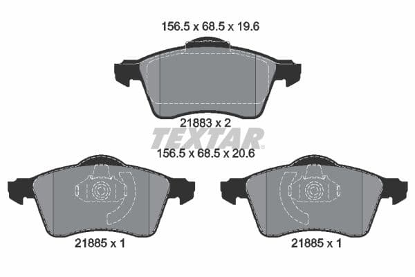 set placute frana,frana disc TEXTAR Q+ 2188302