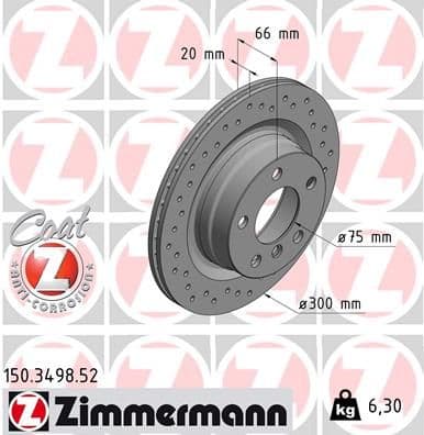 Disc frana ZIMMERMANN SPORT Z 150.3498.52