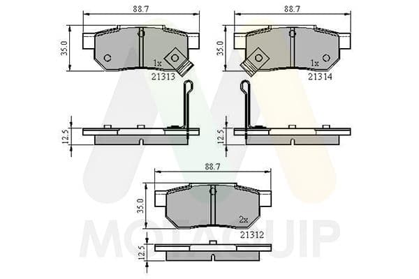set placute frana,frana disc MOTAQUIP LVXL533