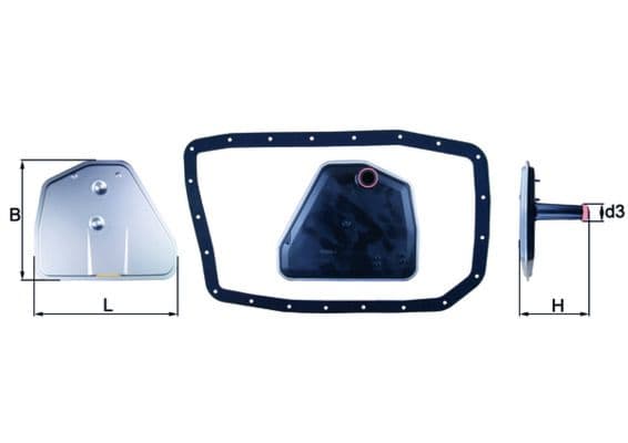 Filtru hidraulic, cutie de viteze automata MAHLE HX 162D