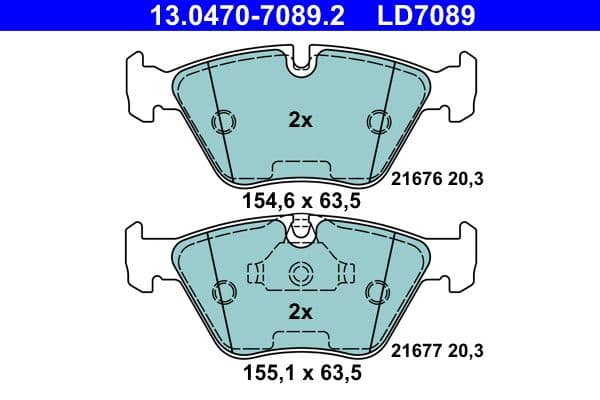 set placute frana,frana disc ATE Ceramic 13.0470-7089.2