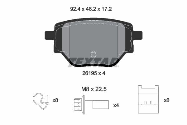 set placute frana,frana disc TEXTAR Q+ 2619501