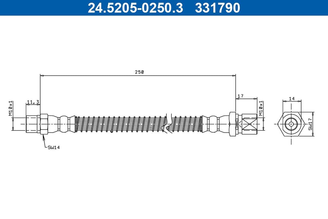 Furtun frana ATE 24.5205-0250.3