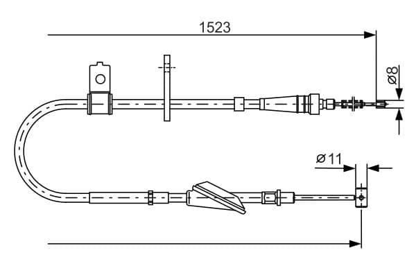 Cablu, frana de parcare BOSCH 1 987 482 092