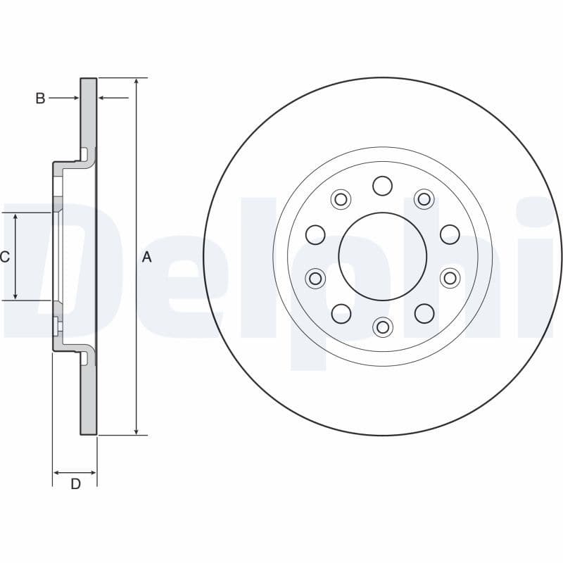 Disc frana DELPHI BG4960C