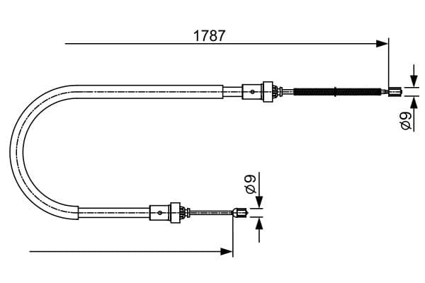 Cablu, frana de parcare BOSCH 1 987 482 410