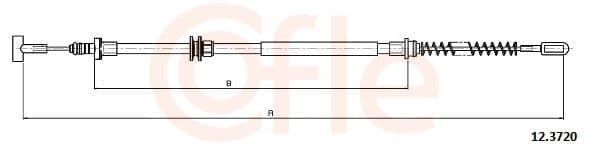 Cablu, frana de parcare COFLE 12.3720