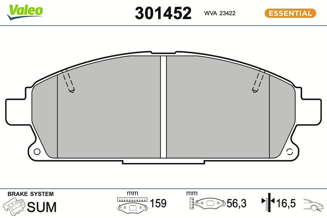 set placute frana,frana disc VALEO 301452