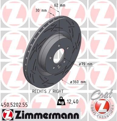 Disc frana ZIMMERMANN BLACK Z 450.5202.55