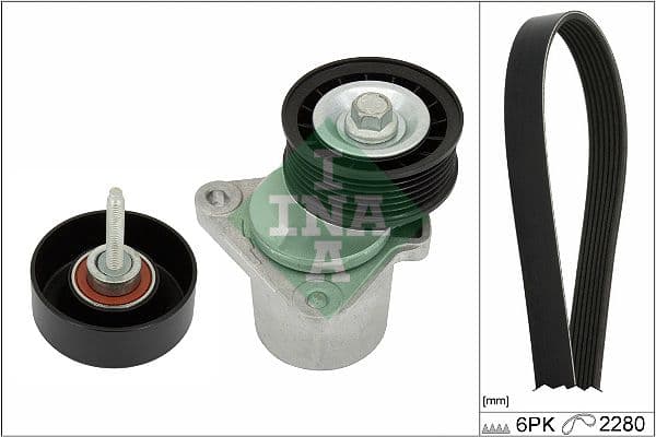 Set curea transmisie cu caneluri Schaeffler INA 529 0398 10