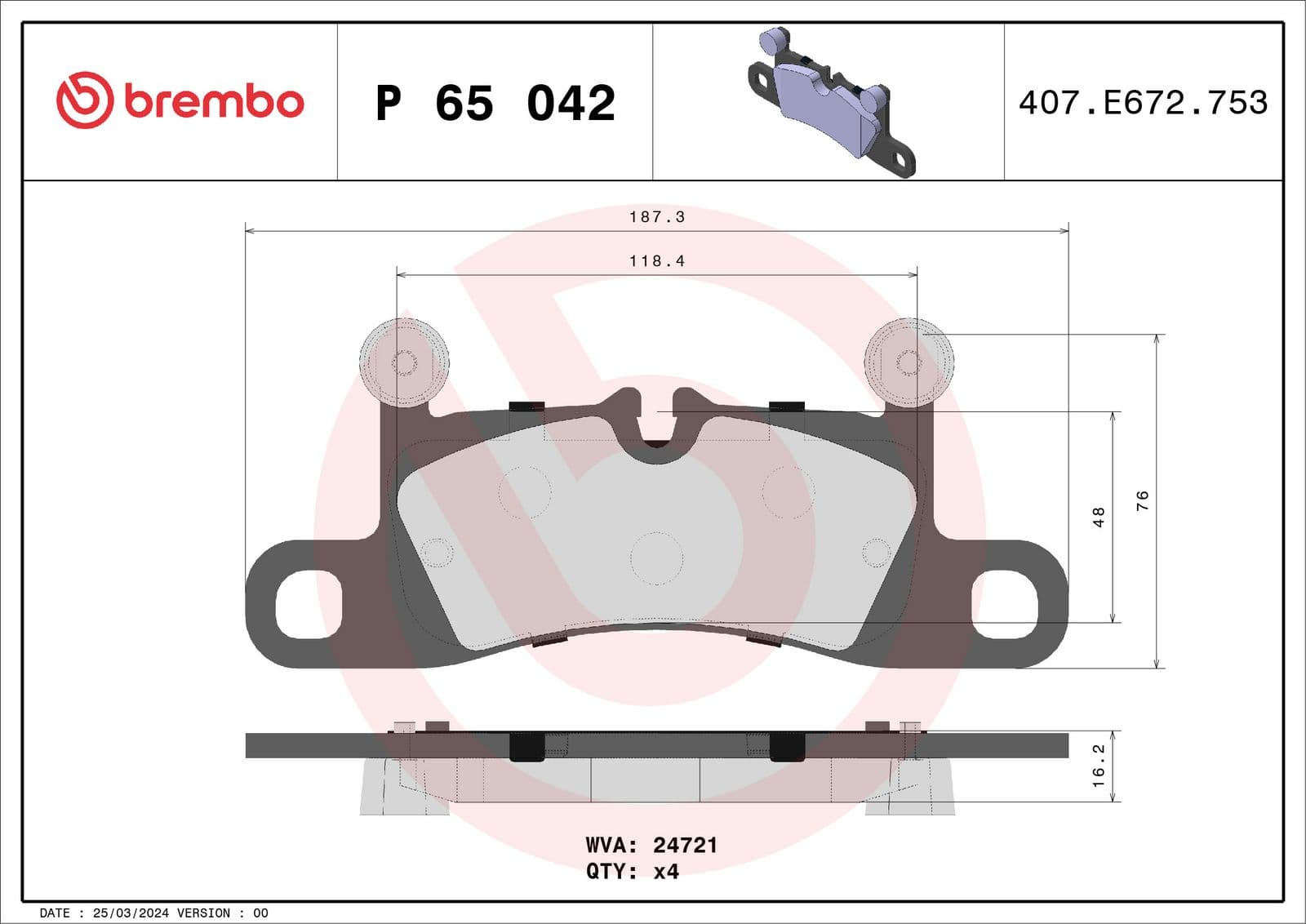 set placute frana,frana disc BREMBO PRIME LINE P 65 042