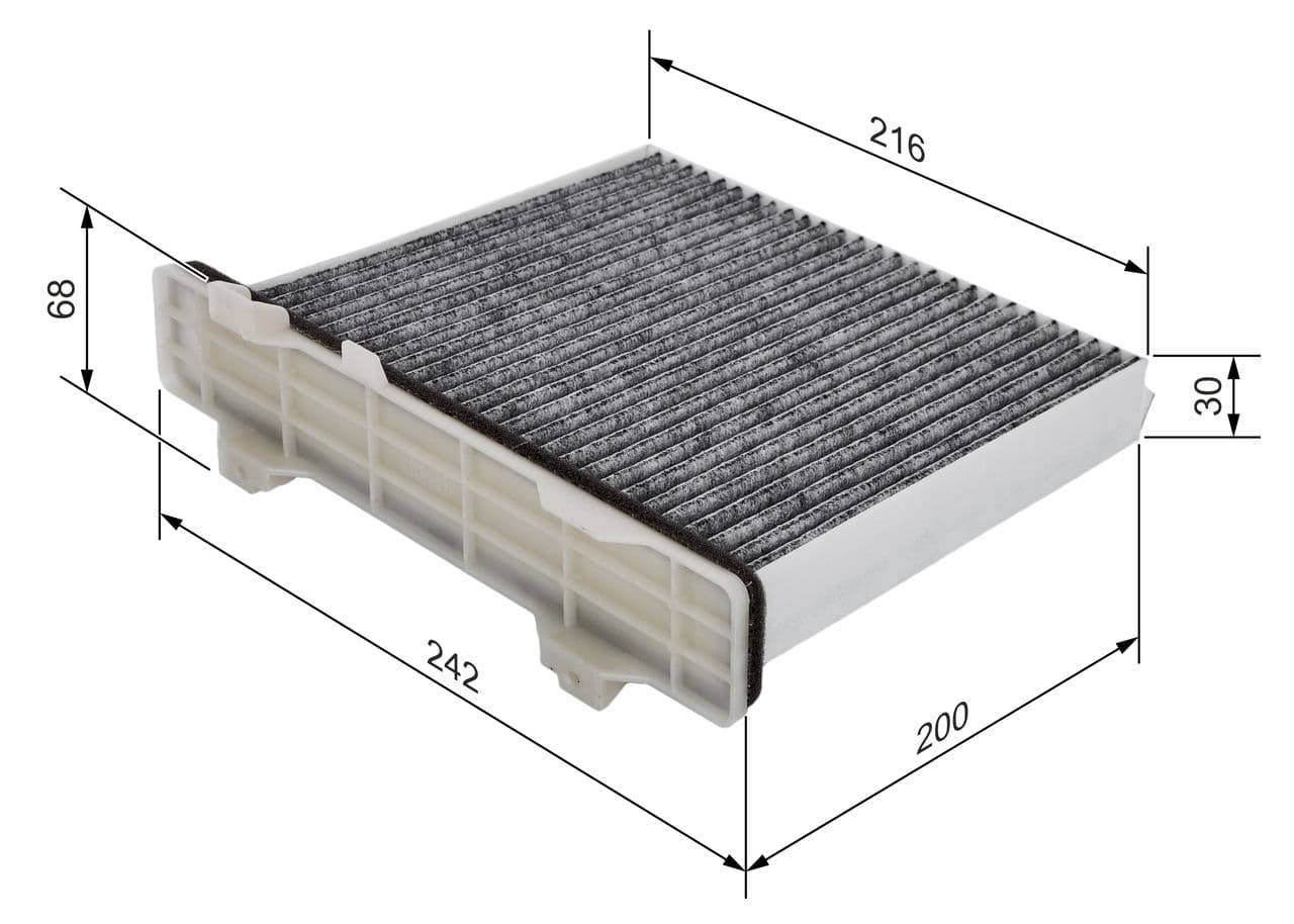 Filtru, aer habitaclu BOSCH 1 987 432 498