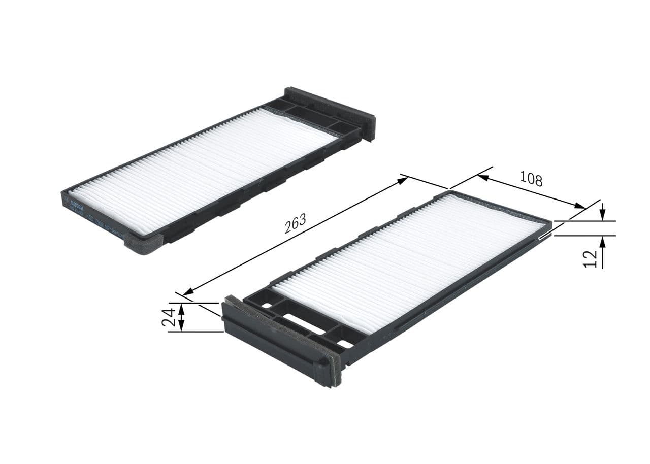 Filtru, aer habitaclu BOSCH 1 987 435 006