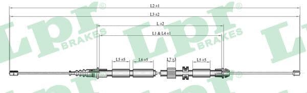 Cablu, frana de parcare LPR C0263B