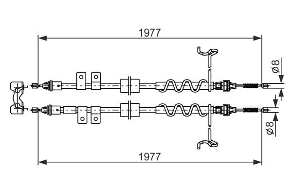 Cablu, frana de parcare BOSCH 1 987 482 870