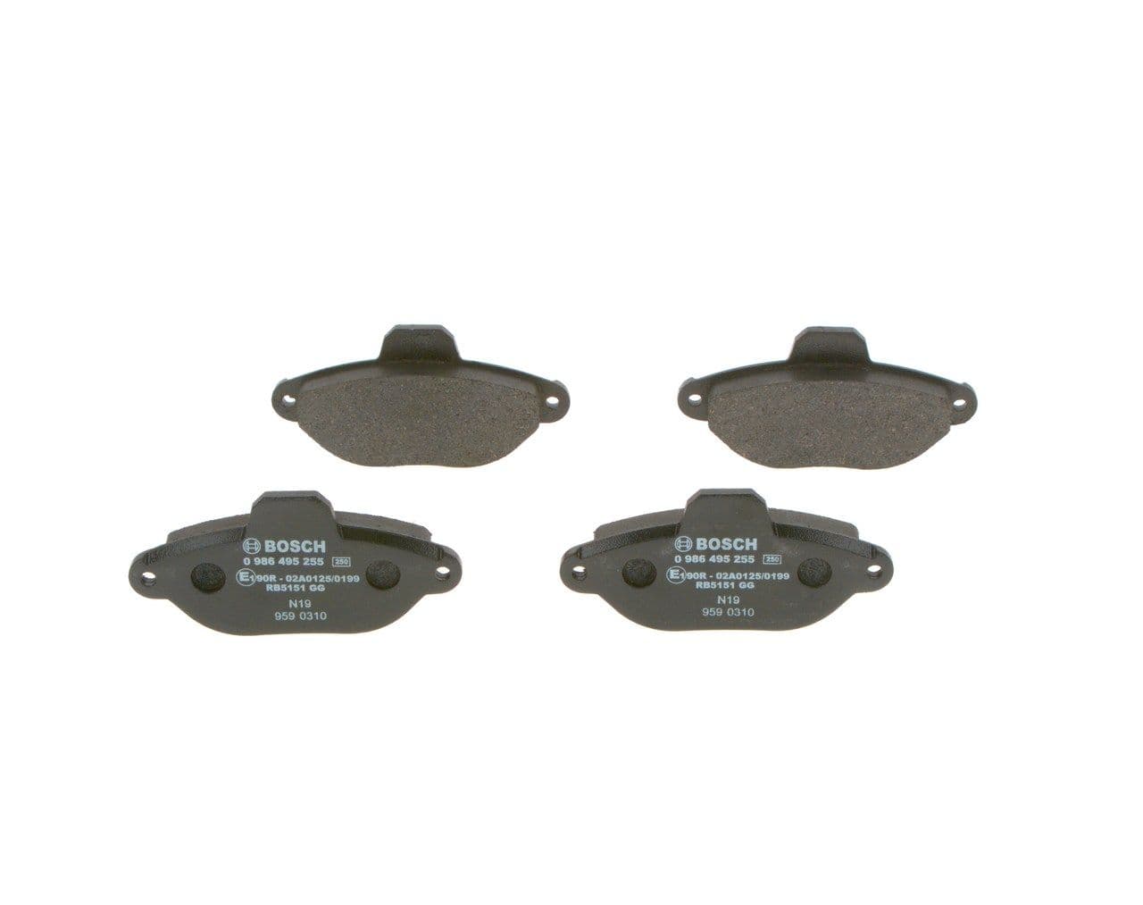set placute frana,frana disc BOSCH 0 986 495 255