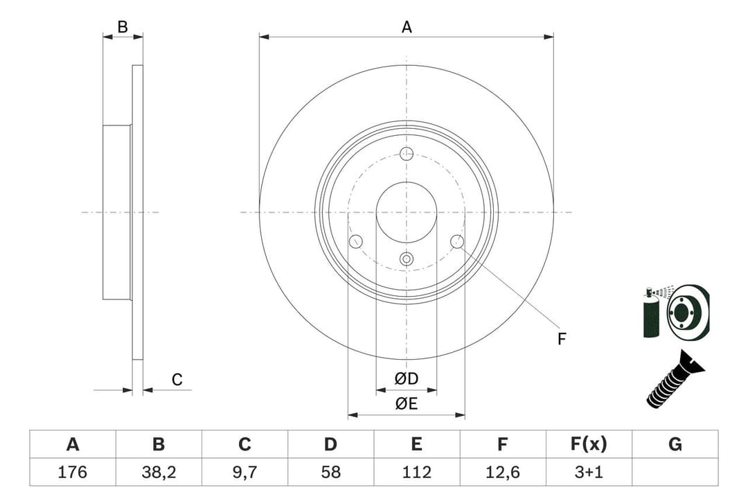 Disc frana BOSCH 0 986 479 E74