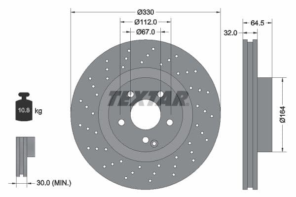 Disc frana TEXTAR 92120207