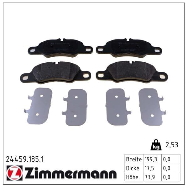 set placute frana,frana disc ZIMMERMANN 24459.185.1