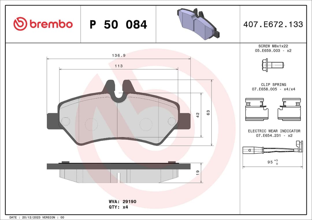 set placute frana,frana disc BREMBO PRIME LINE P 50 084