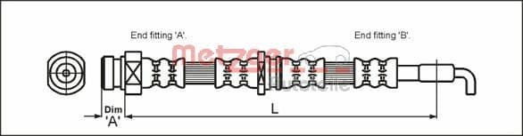 Furtun frana METZGER 4113669