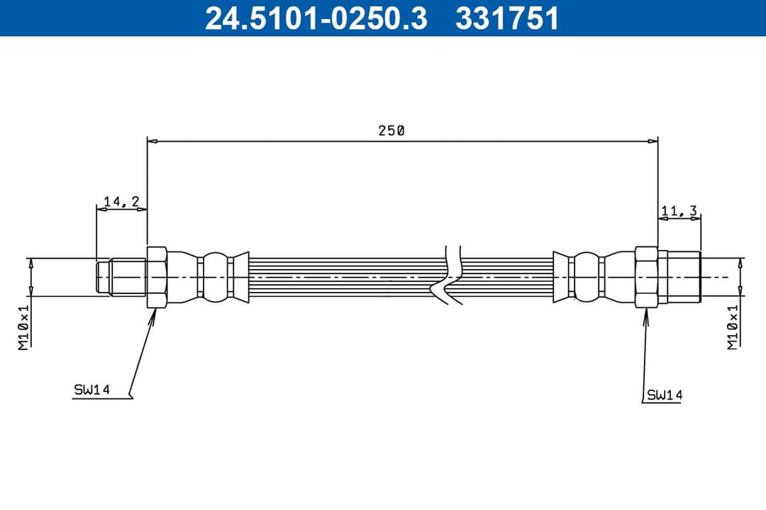 Furtun frana ATE 24.5101-0250.3