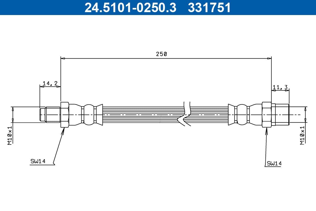 Furtun frana ATE 24.5101-0250.3
