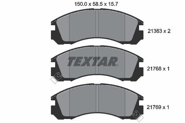 set placute frana,frana disc TEXTAR 2136301