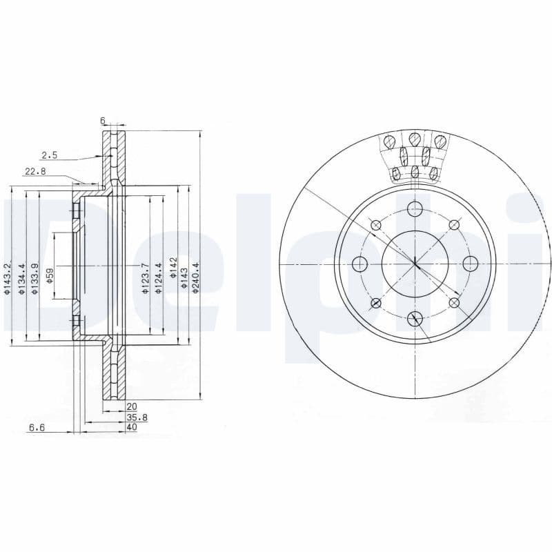 Disc frana DELPHI BG3425