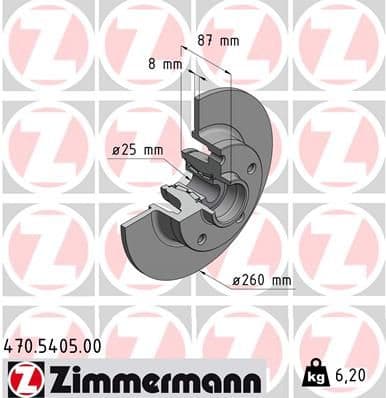 Disc frana ZIMMERMANN 470.5405.00