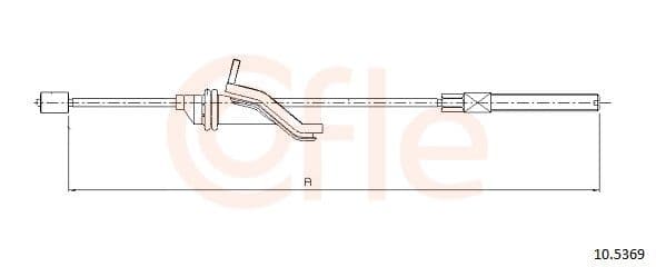 Cablu, frana de parcare COFLE 10.5369