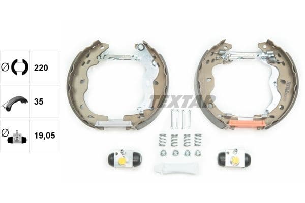 Set saboti frana TEXTAR Shoe Kit Pro 84067500