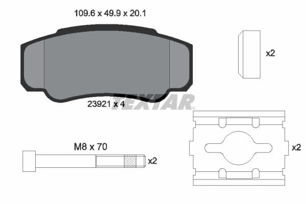 set placute frana,frana disc TEXTAR 2392101
