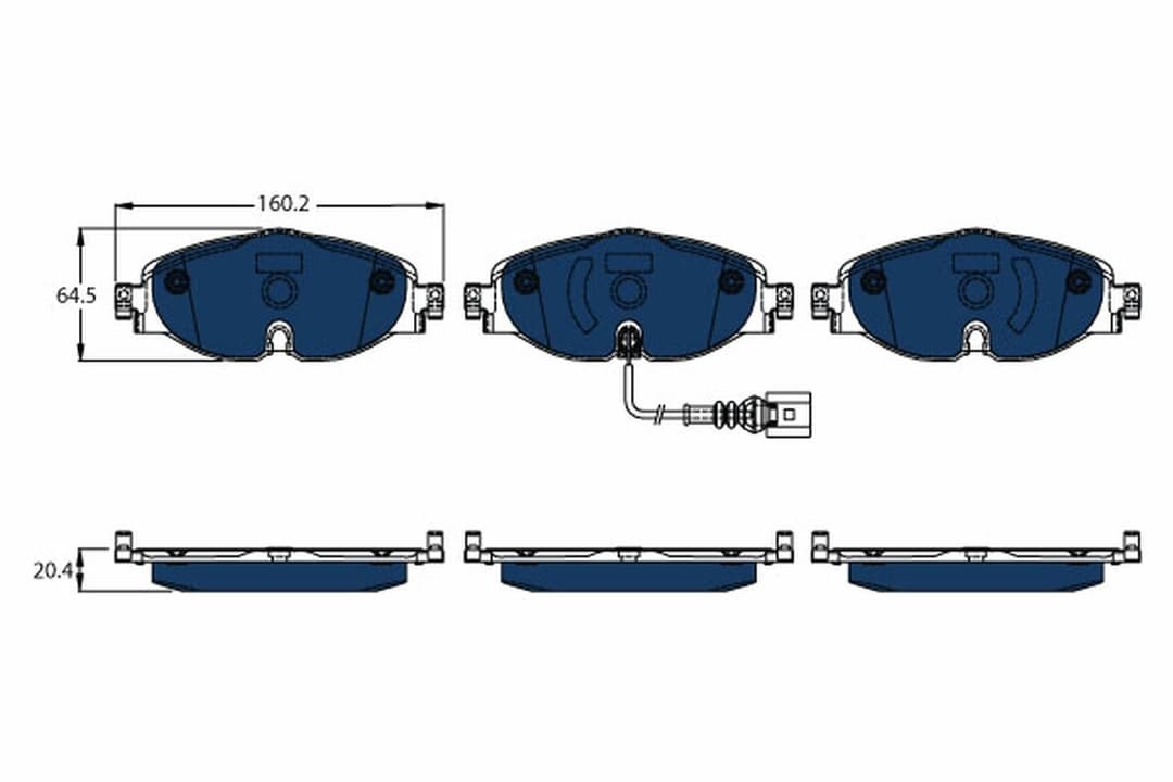 set placute frana,frana disc TRW ELECTRIC BLUE GDB1956BTE