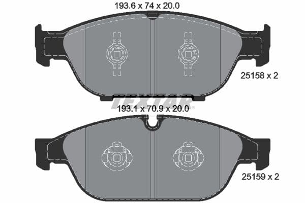 set placute frana,frana disc TEXTAR Q+ 2515802