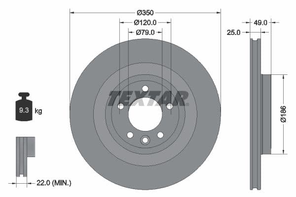 Disc frana TEXTAR PRO 92278403