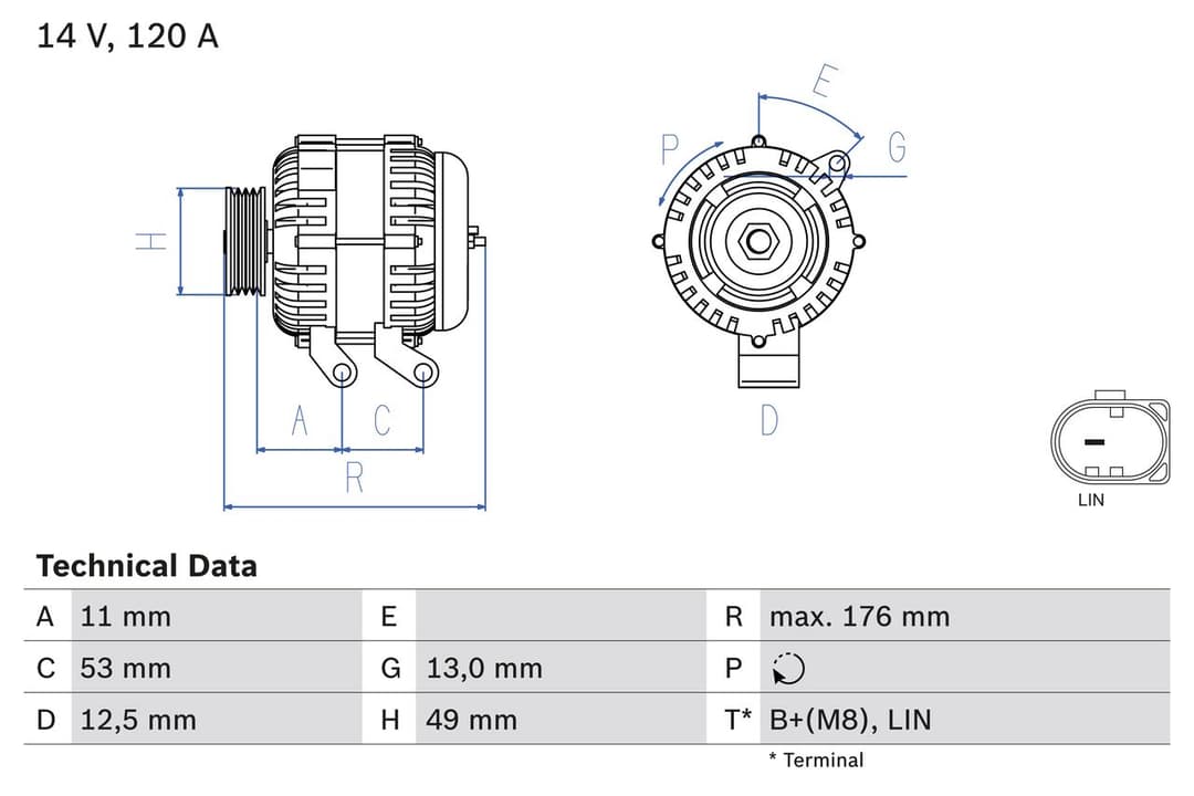 Generator / Alternator BOSCH 0 986 082 220